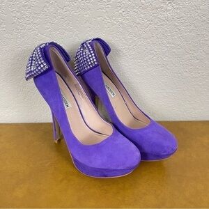Steve Madden Purple Parfait Platform Bow Heels Size 7 Women